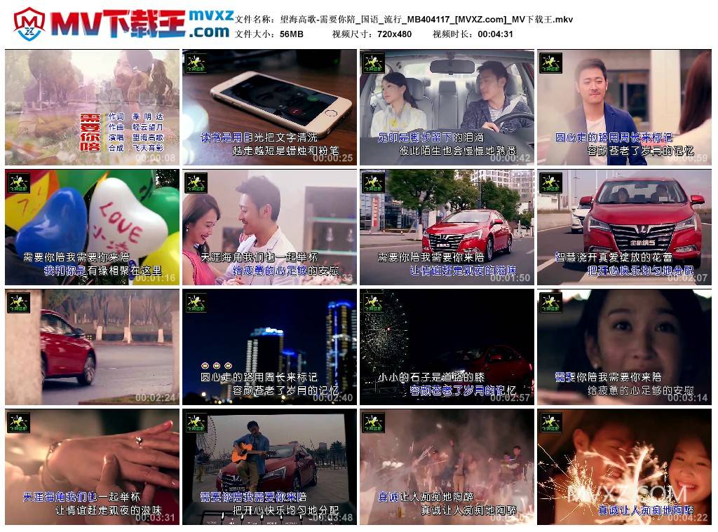 望海高歌-需要你陪_国语_流行_MB404117